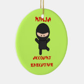 Ninja Account Executive Keramisch Ornament (Rechts)