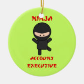 Ninja Account Executive Keramisch Ornament (Voorkant)
