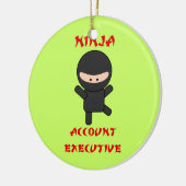 Ninja Account Executive Keramisch Ornament (Links)
