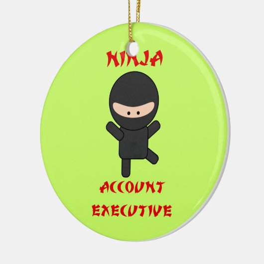 Ninja Account Executive Keramisch Ornament (Links)