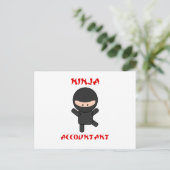 Ninja Accountant Briefkaart (Staand voorkant)