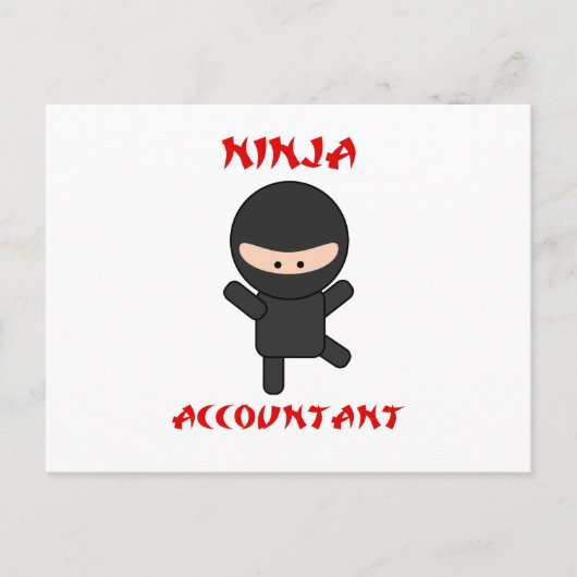 Ninja Accountant Briefkaart (Voorkant)