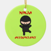 Ninja Accountant Keramisch Ornament (Voorkant)