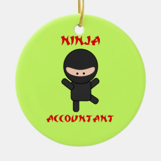 Ninja Accountant Keramisch Ornament