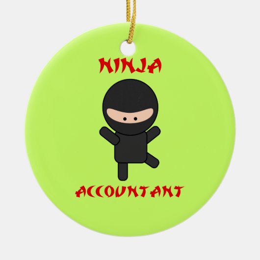 Ninja Accountant Keramisch Ornament (Voorkant)