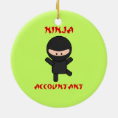 Ninja Accountant Keramisch Ornament (Achterkant)