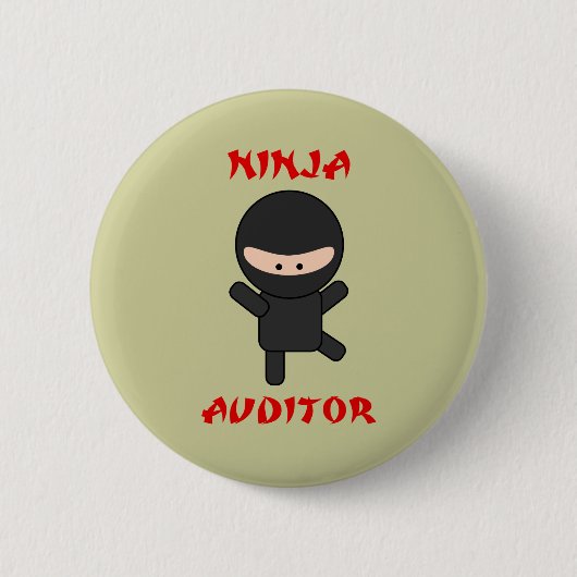 ninja-accountant ronde button 5,7 cm (Voorkant)