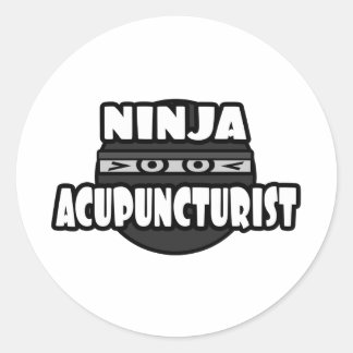 Ninja Acupuncturist Ronde Sticker