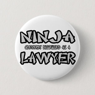 Ninja...Advocaat Ronde Button 5,7 Cm