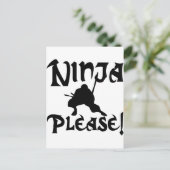 Ninja alsjeblieft. briefkaart (Staand voorkant)