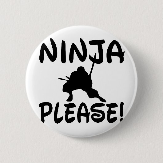 Ninja alsjeblieft. ronde button 5,7 cm (Voorkant)
