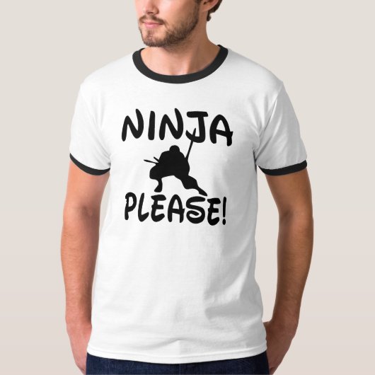 Ninja alsjeblieft. t-shirt (Voorkant)