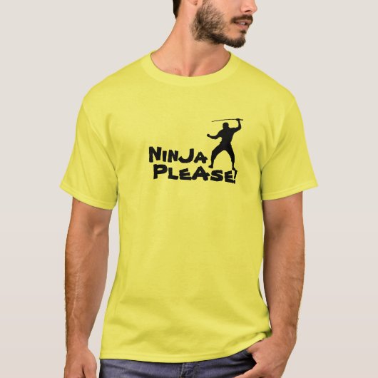 Ninja alsjeblieft. t-shirt (Voorkant)