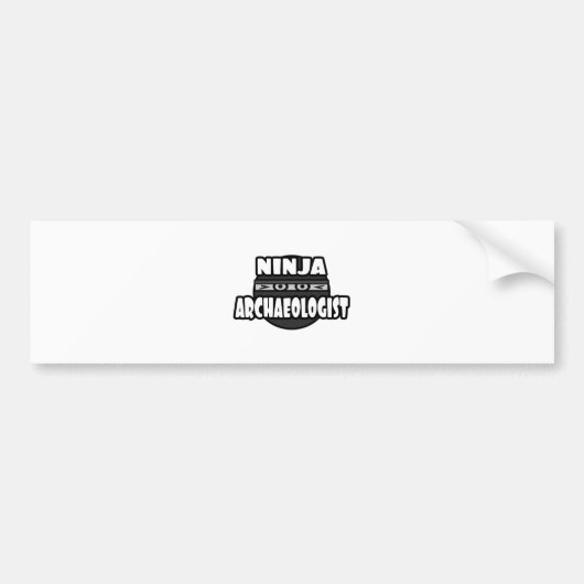 Ninja Archeoloog Bumpersticker (Voorkant)