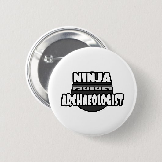 Ninja Archeoloog Ronde Button 5,7 Cm (Voorkant /achterkant)