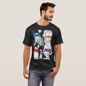Ninja Artist Renaissance Michelangelo Leonardo Raf T-shirt (Voorkant volledig)