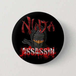 Ninja Assassin Ronde Button 5,7 Cm