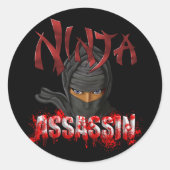 Ninja Assassin Ronde Sticker (Voorkant)