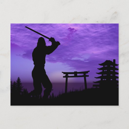Ninja Attack Briefkaart (Voorkant)
