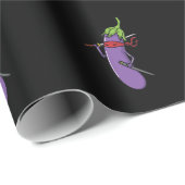 Ninja Aubergine mit Schwert Cadeaupapier (Rol Hoek)