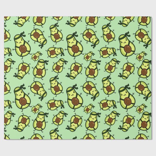 Ninja Avocado Cadeaupapier (Vlak)