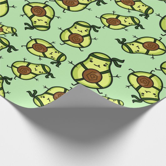 Ninja Avocado Cadeaupapier (Hoek)