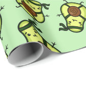 Ninja Avocado Cadeaupapier (Rol Hoek)