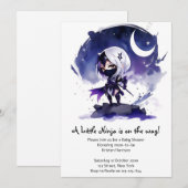 Ninja Baby shower Avontuur: Stealthy Kaart (Voorkant / Achterkant)