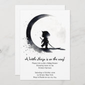 Ninja Baby shower Kaart (Voorkant / Achterkant)