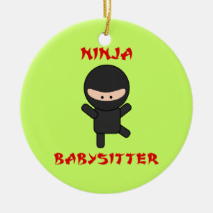 Ninja Babysitter Keramisch Ornament