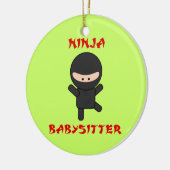 Ninja Babysitter Keramisch Ornament (Links)