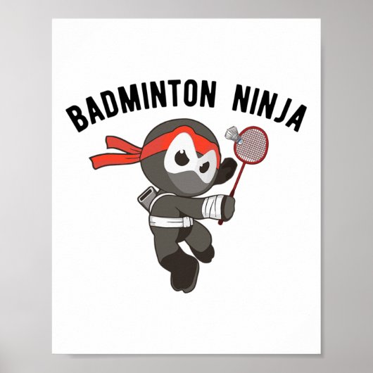 Ninja Badminton Poster (Voorkant)