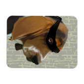 Ninja Basset Hound Dog Magneet (Horizontaal)