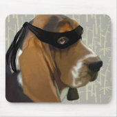 Ninja Basset Hound Dog Muismat (Voorkant)