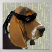 Ninja Basset Hound Dog Poster (Voorkant)
