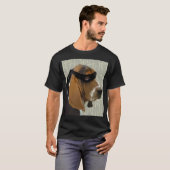 Ninja Basset Hound Dog T-shirt (Voorkant volledig)