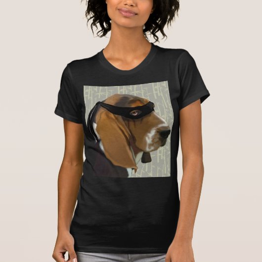 Ninja Basset Hound Dog T-shirt (Voorkant)
