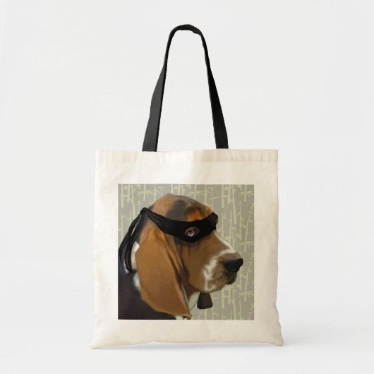 Ninja Basset Hound Dog Tote Bag (Voorkant)