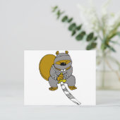Ninja Beaver Briefkaart (Staand voorkant)