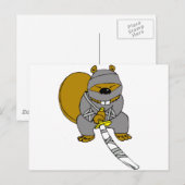 Ninja Beaver Briefkaart (Voorkant / Achterkant)