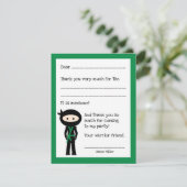 Ninja bedankt je opmerking, met kleurverandering (Staand voorkant)