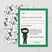 Ninja bedankt je opmerking, met kleurverandering (Voorkant / Achterkant)