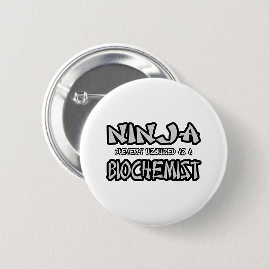 Ninja...biochemicus Ronde Button 5,7 Cm (Voorkant /achterkant)