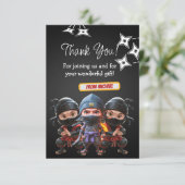Ninja Birthday Bedankkaart (Staand voorkant)