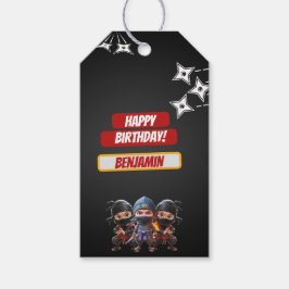 Ninja Birthday Cadeaulabel