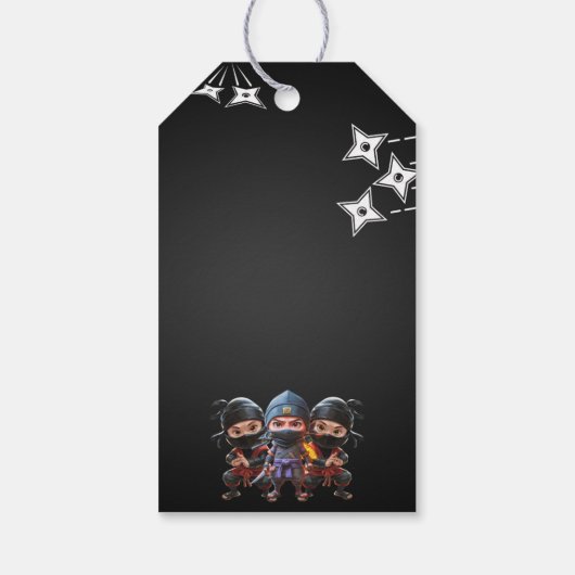 Ninja Birthday Cadeaulabel (Achterkant)
