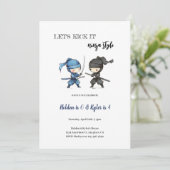 ninja birthday invitation kaart (Staand voorkant)