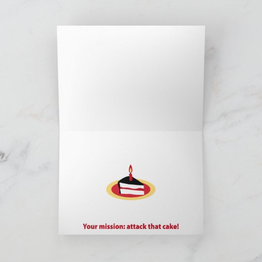 Ninja Birthday Kaart. Feest als een ninja Kaart (Binnen)