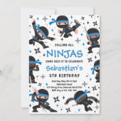 Ninja Birthday Karate Martial Arts Birthday Party Kaart (Voorkant)