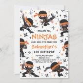 Ninja Birthday Karate Martial Arts Birthday Party Kaart (Voorkant)